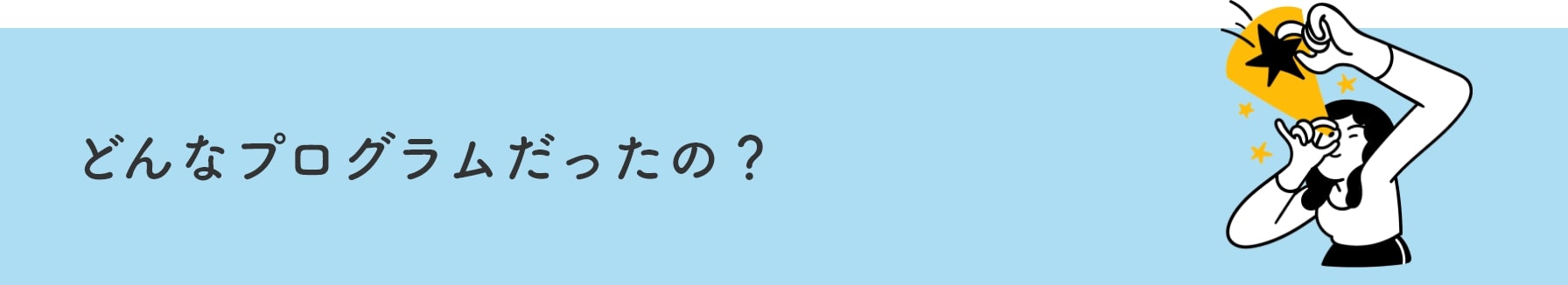 どんなプログラムだったの?