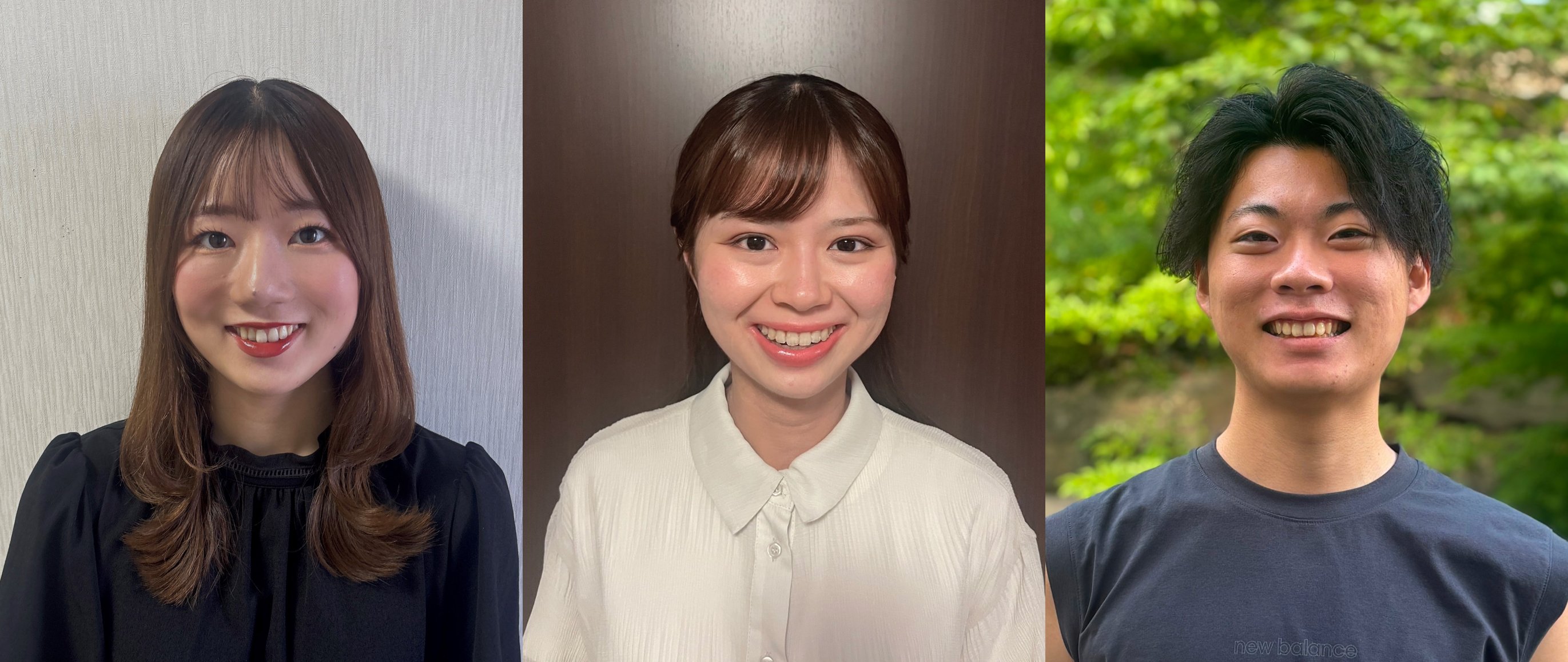 尾崎萌奈さんと大城真利亜さんと増川旭陽さん