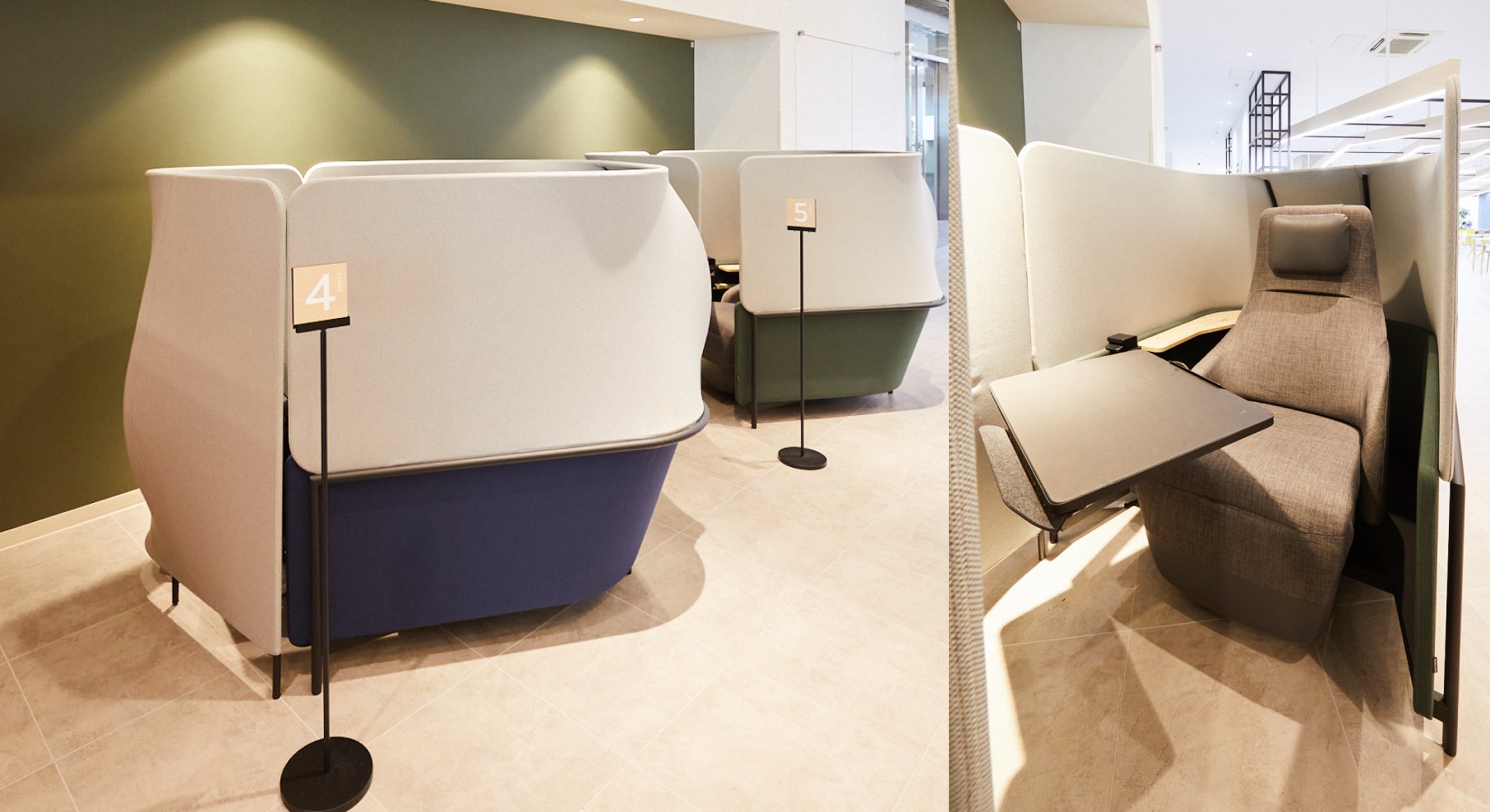 ミノスクに設置されている一人用ブースの画像